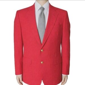 Men's Red Blazer - Classic Two-Button Sport Coat
